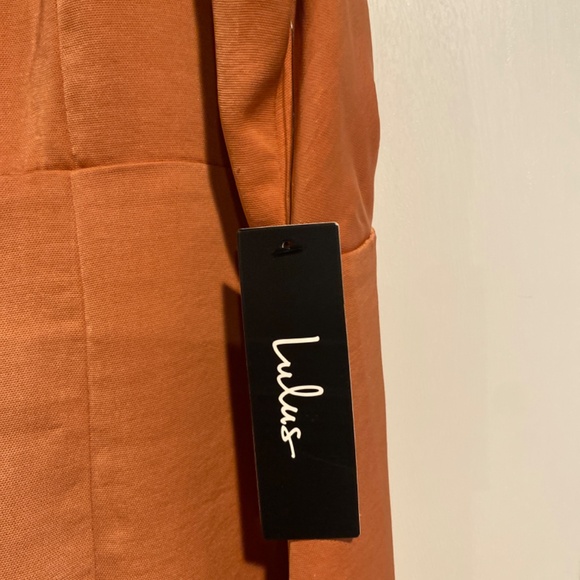 Burnt orange lulus high neck midi dress - Picture 4 of 4